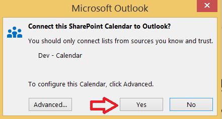 Sharepoint-Kalender mit Outlook synchronisieren
