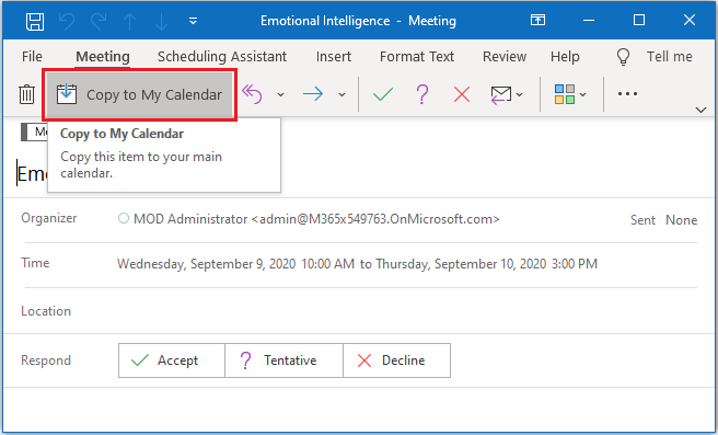 import ics file into outlook online