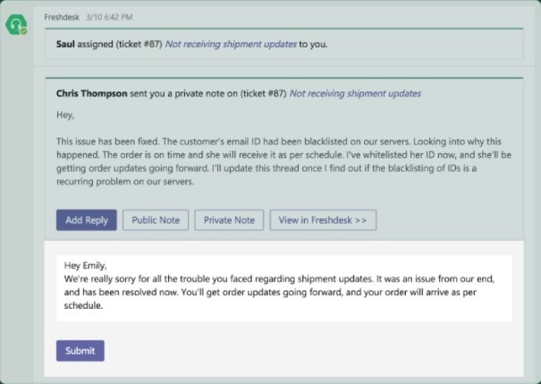 freshdesk interface