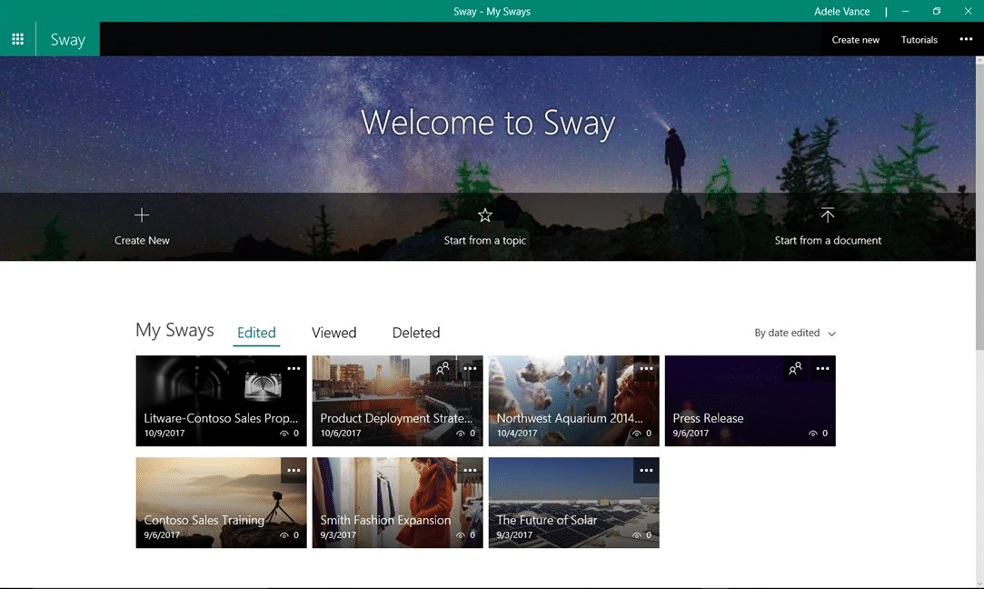 sway title screen