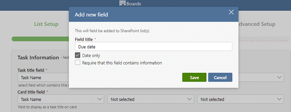 Add required field