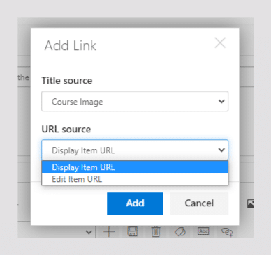 Choose URL source