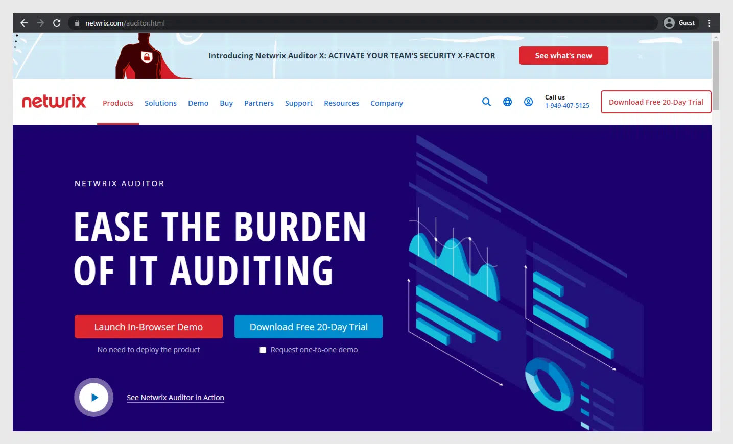 netwrix auditor landing page