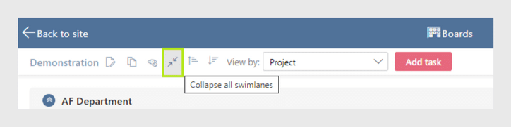 Collapse Swimlane