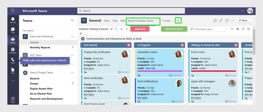 Virto Office 365 Kanban Board for Corporate Education