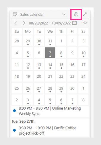 Virto Mini Calendar app