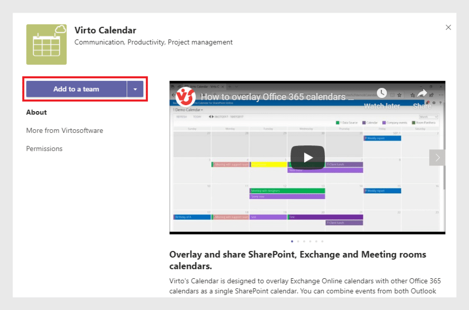 How to Install Virto Calendar Overlay in Microsoft Teams