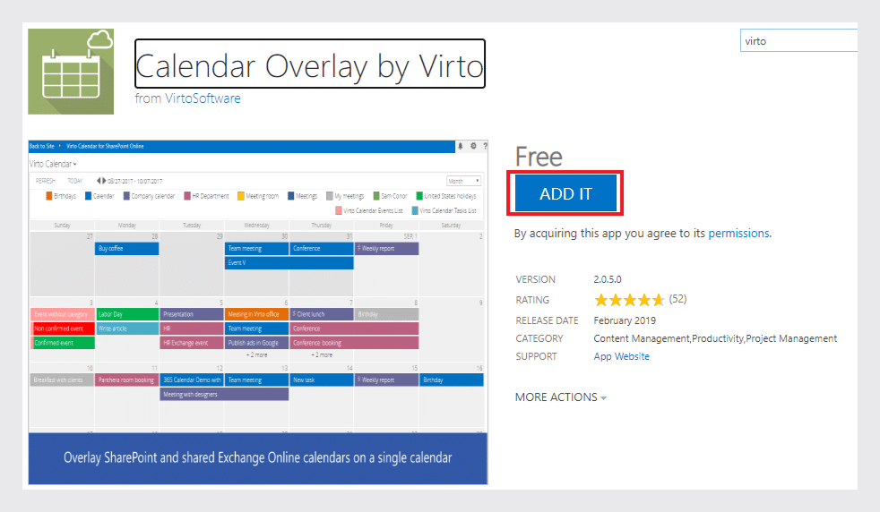 How to Install Virto Calendar Overlay in Microsoft Teams