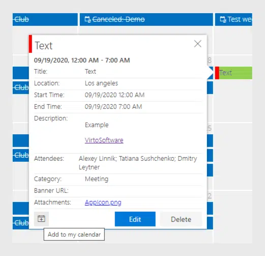 Add SharePoint Events to Outlook