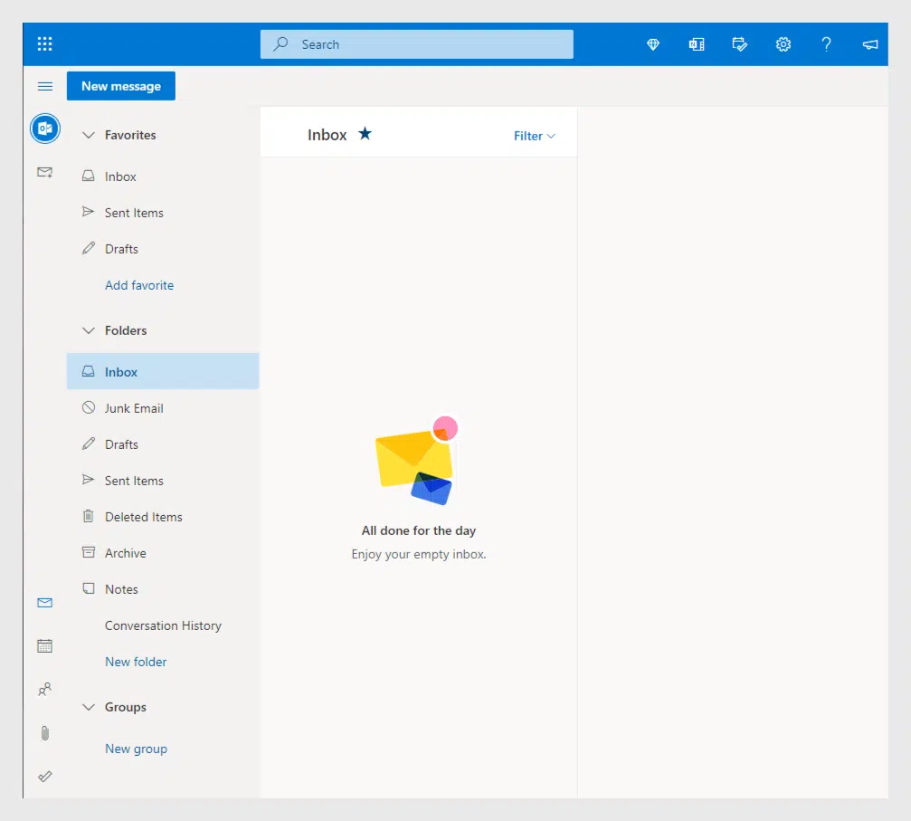 outlook interface example