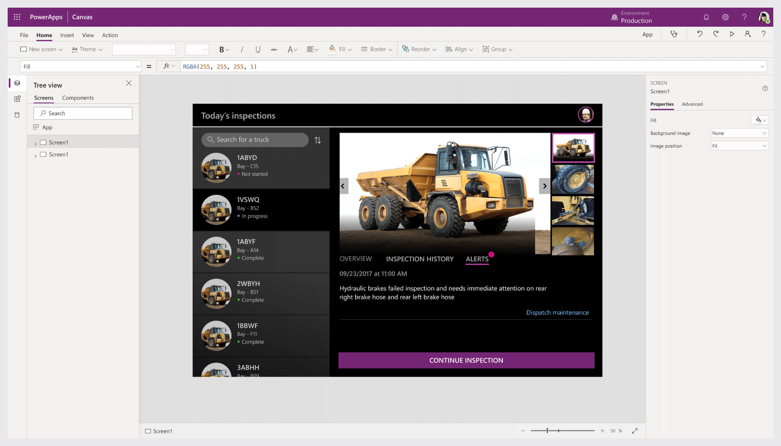 powerapps interface example