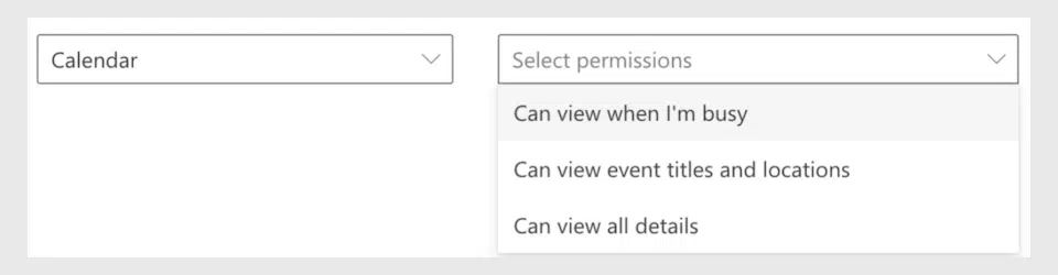 outlook privacy and permissions
