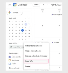 adding a source to google calendar