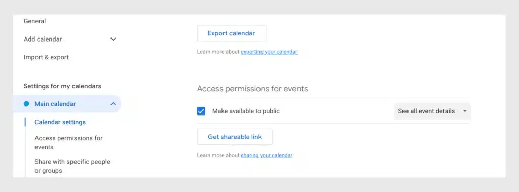 Make your Google calendar available to public.