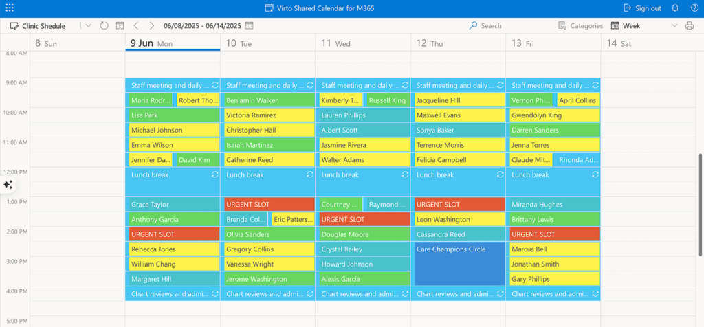 Virto Shared Calendar
