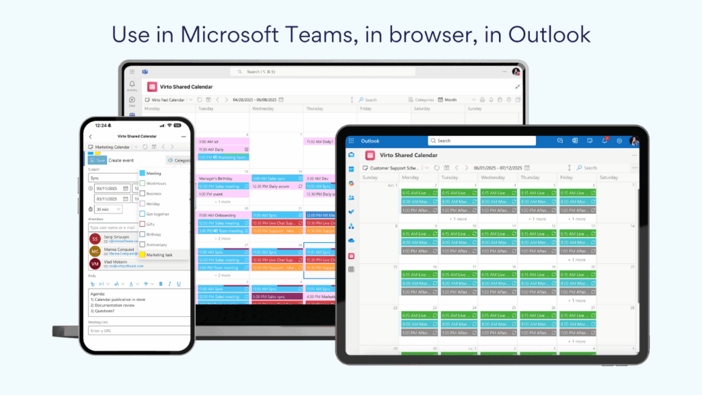 Virto Shared Calendar for Teams