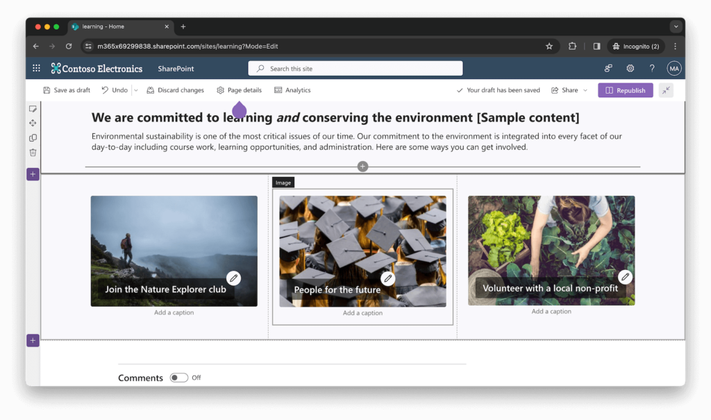 add image or video to sharepoint site