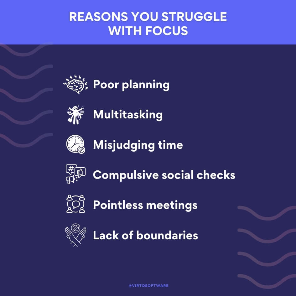 infographic: reasons why you struggle with focus
