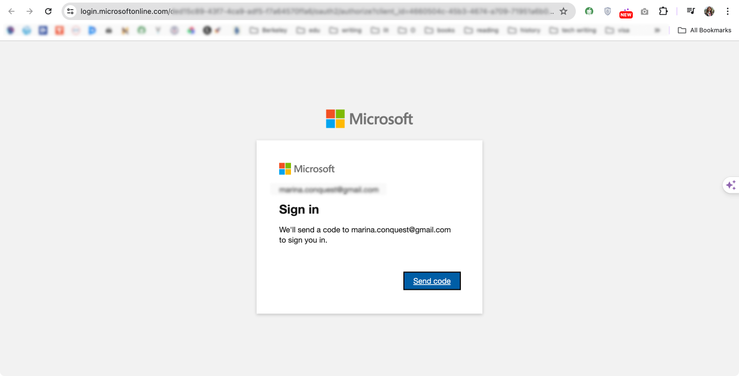 Sign into your Microsoft account.