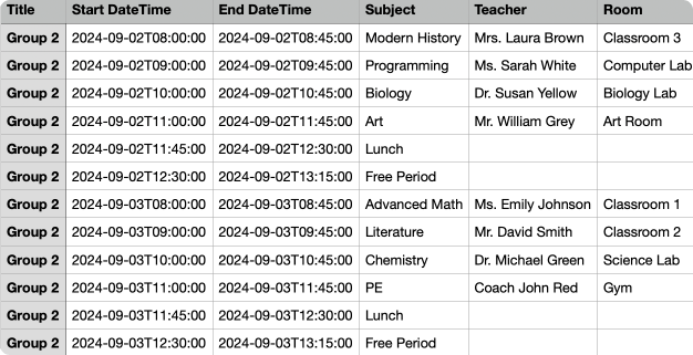  Adjusting AI generated schedule per specific requirements, like time format.