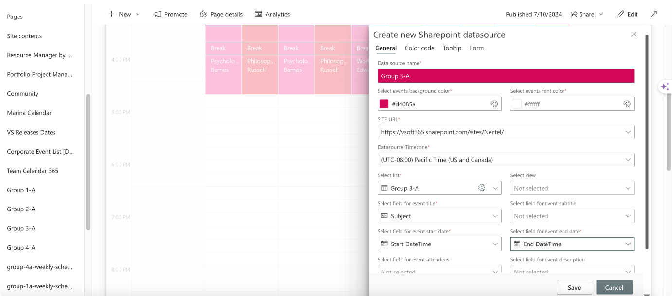 Filling in details and customizing your data source.