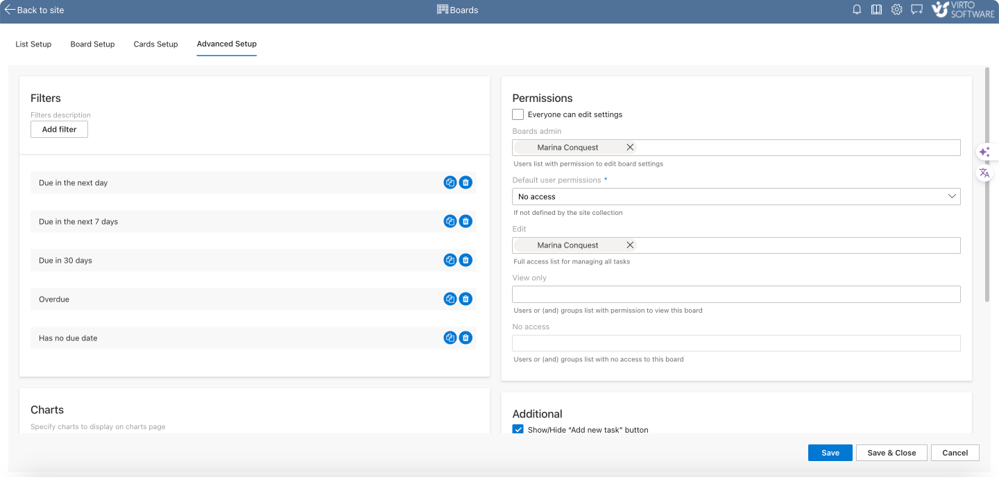 Advanced Setup overview.