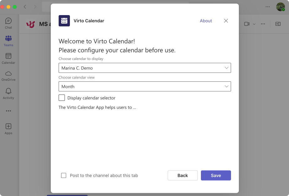 Pic. 13. Configuring Virto Calendar.