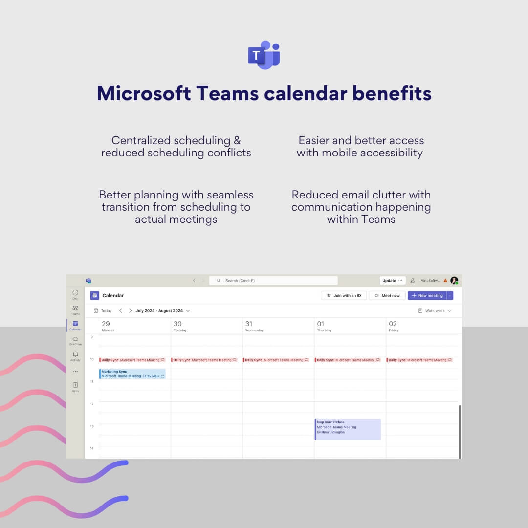 Microsoft Teams calendar benefits