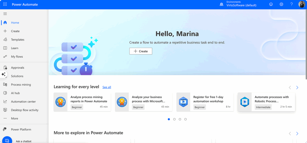 Starting with Power Automate