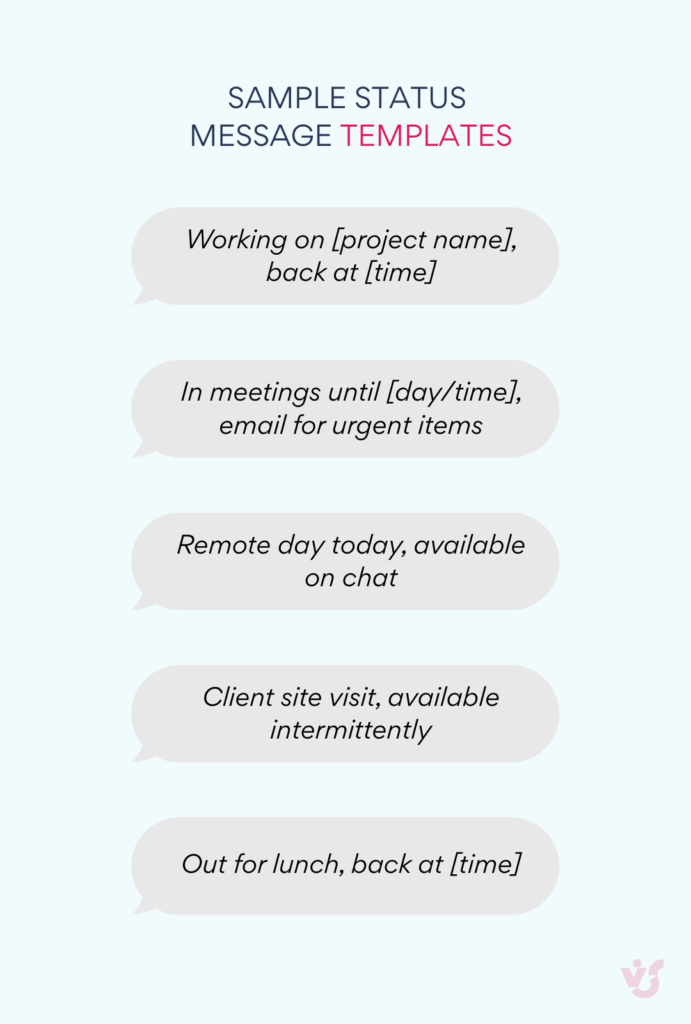 Ready-to-use templates for status messages