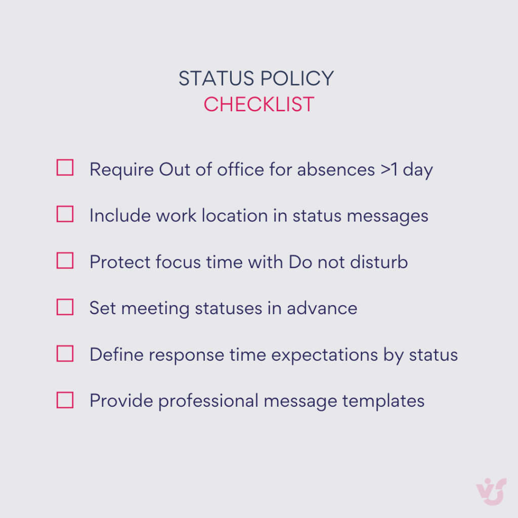 Status policy checklist