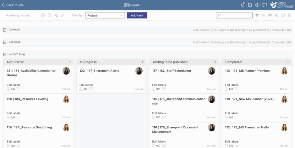 Virto Kanban Board App