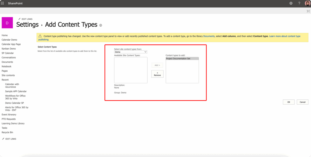 Adding your newly created content type
