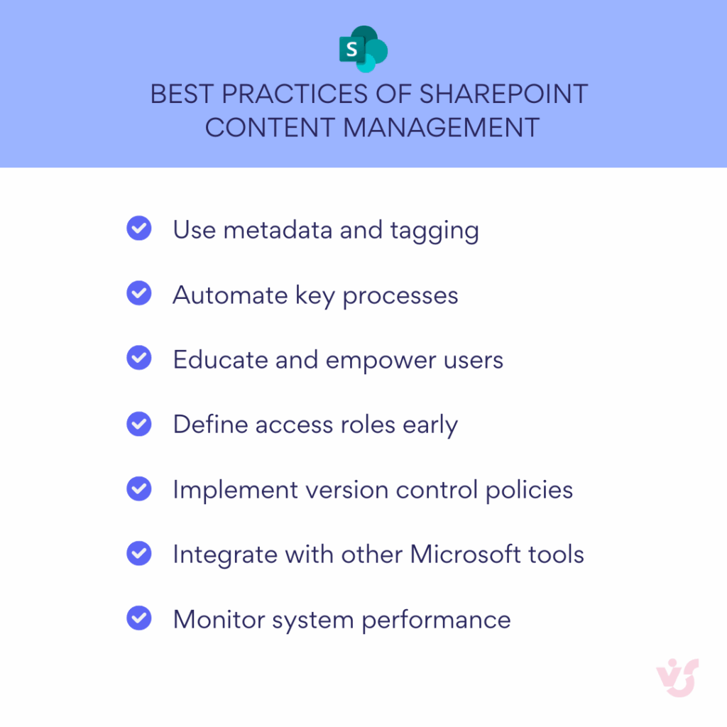 Best practices of SharePoint  content management