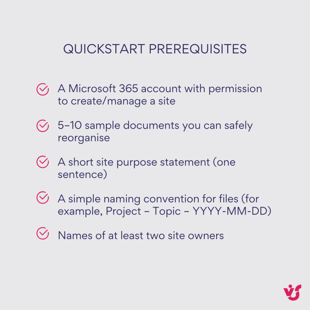 Quickstart prerequisites