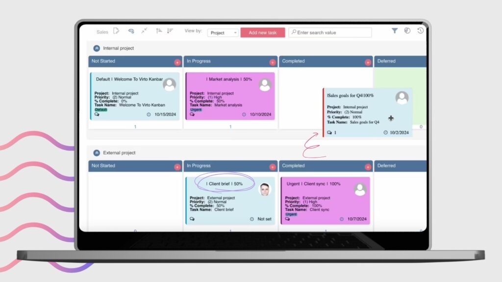 Virto Kanban Board web part.