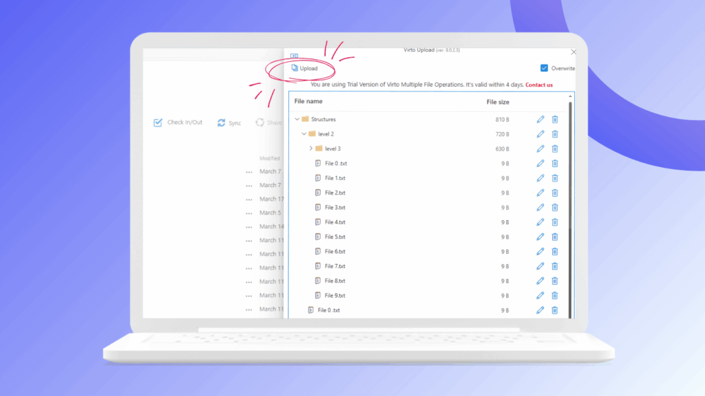 Virto Multiple File Operations web part