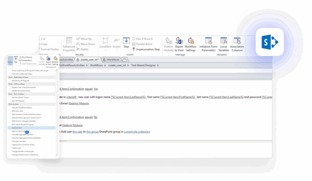 Virto Workflow Automation Web Part