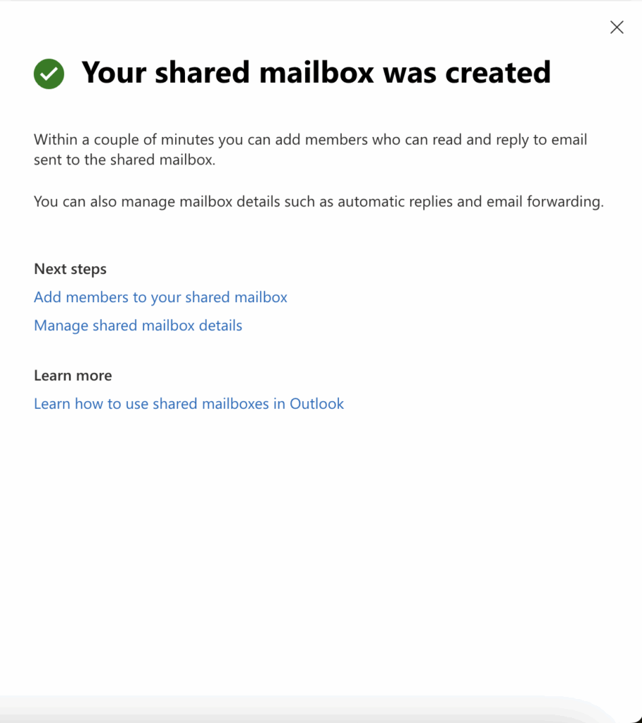 Adding members to shared mailbox in M365 admin center