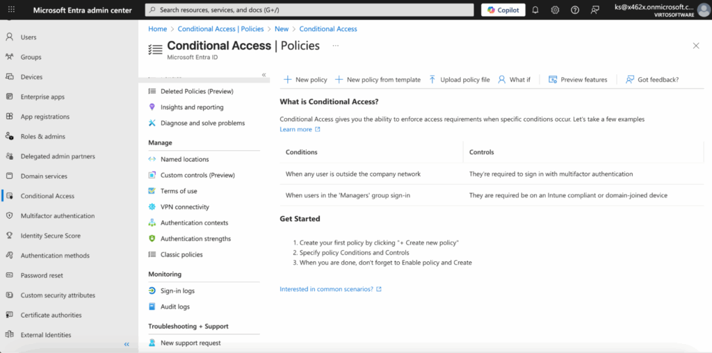 Conditional Access — Access Restrictions Based on Conditions