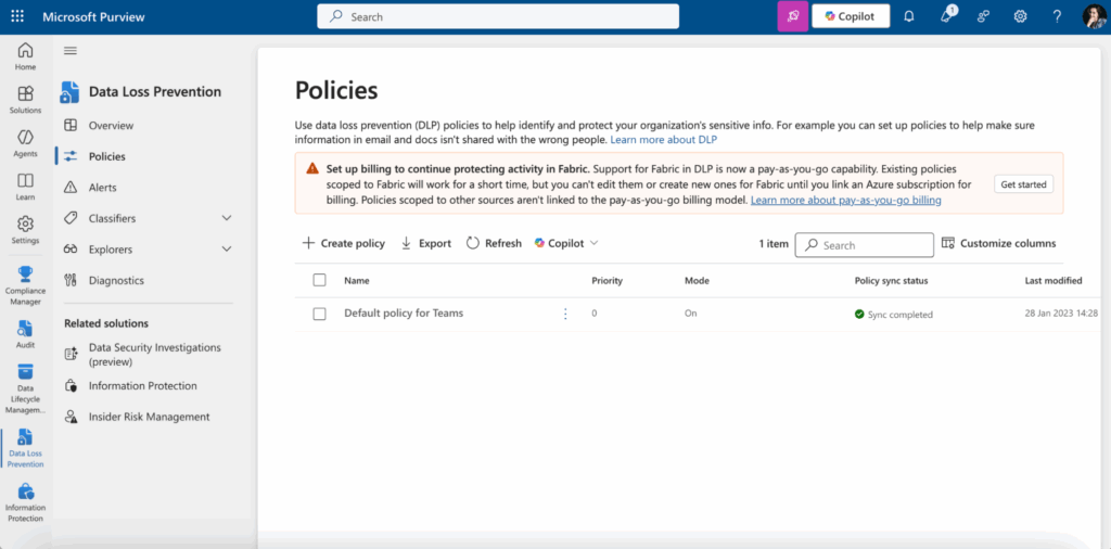 Microsoft Purview policies