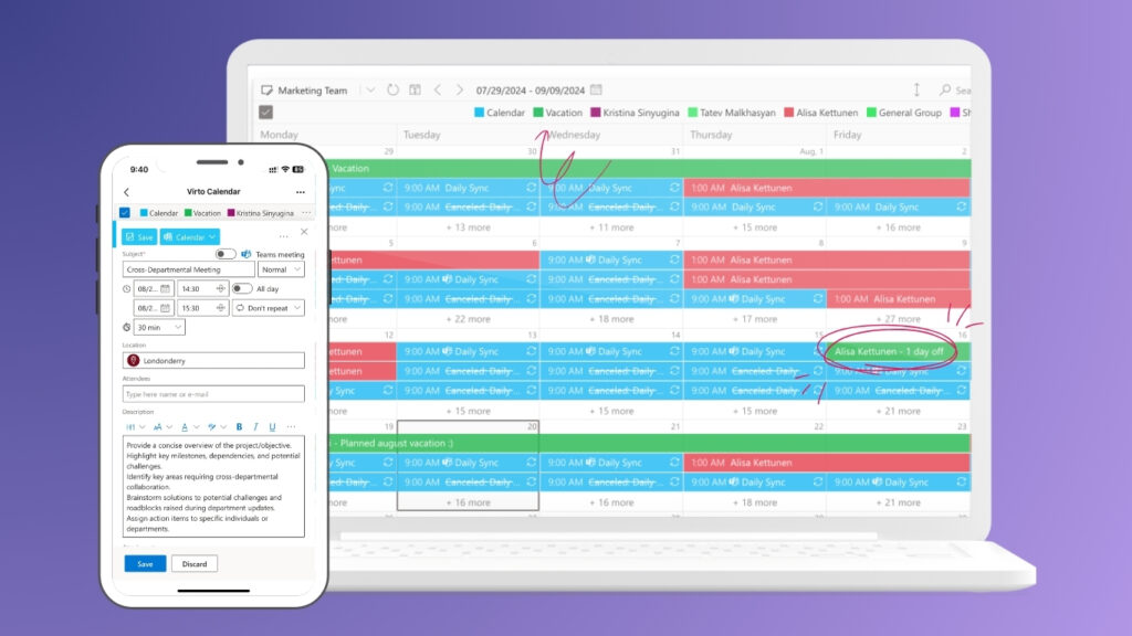 Virto Calendar App for Microsoft Teams & M365