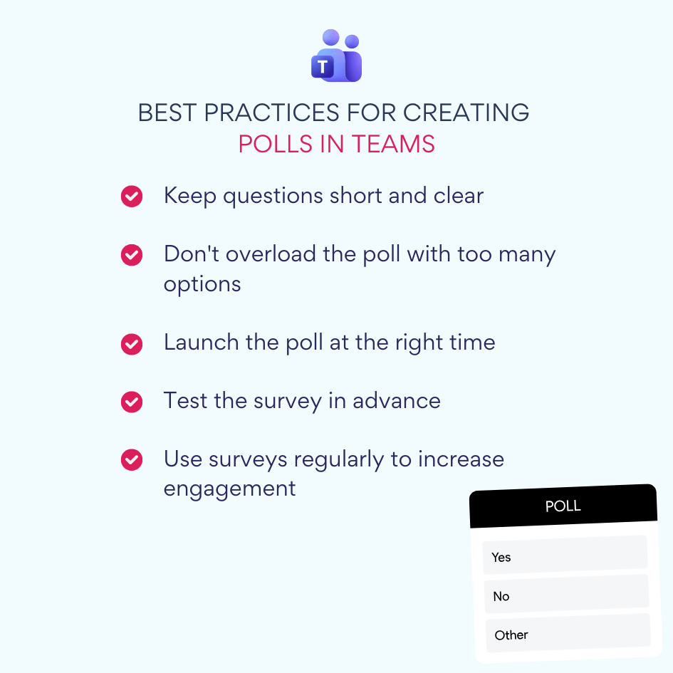 Best practices for creating polls in Teams