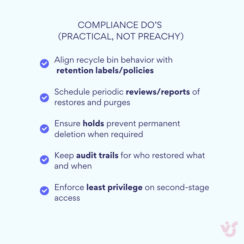 Compliance do’s (practical, not preachy)