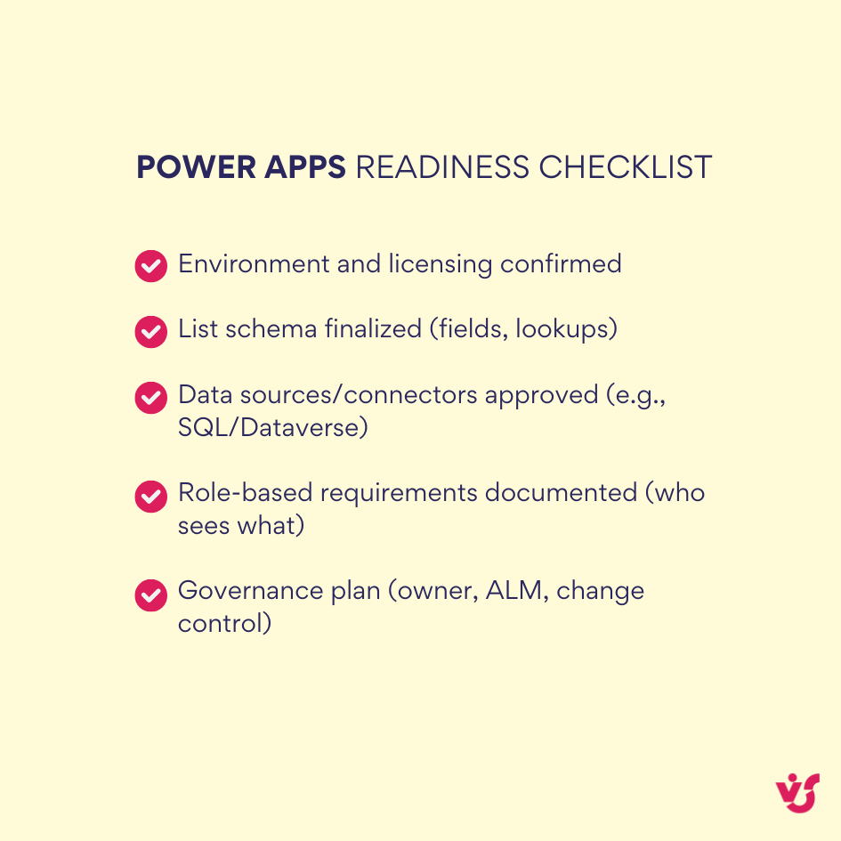 Power apps readiness checklist