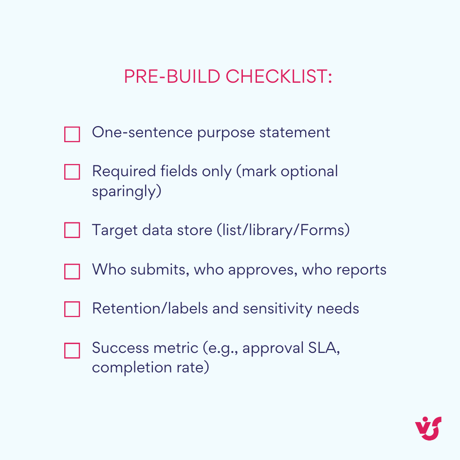 Pre-build checklist