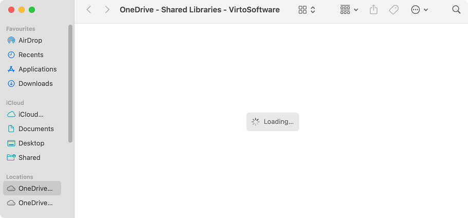 Syncing in progress on Mac