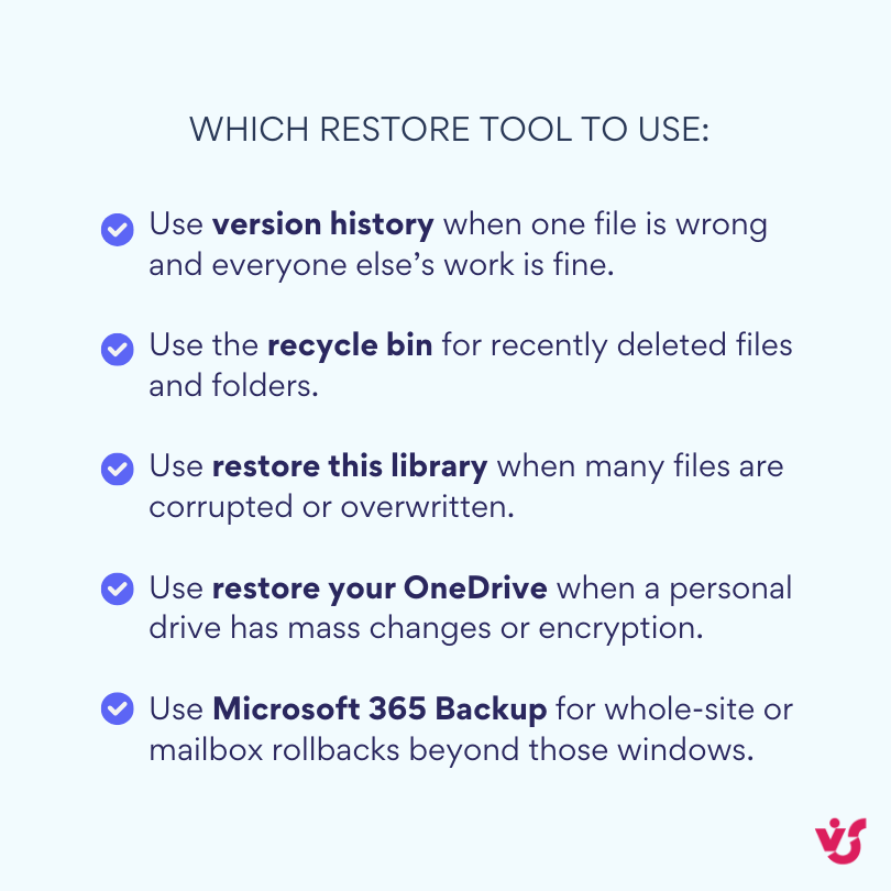 Which restore tool to use